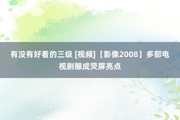 有没有好看的三级 [视频]【影像2008】多部电视剧酿成荧屏亮点